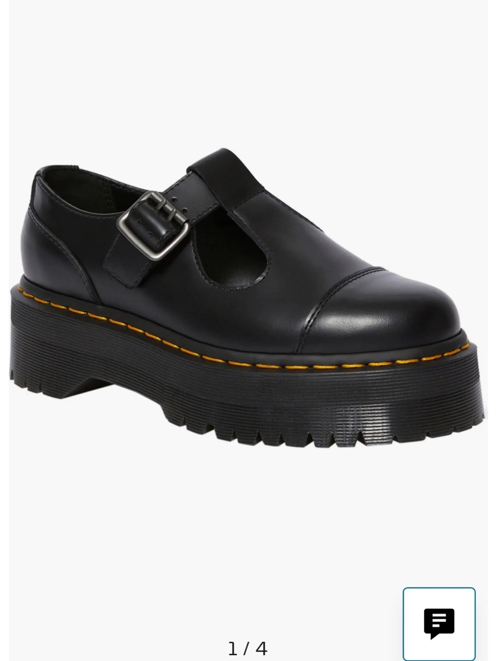 Doc MartenBlack Mary Jane Platform Shoe with Buckle Womens 10 US